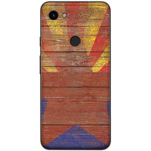 Arizona Flag Dark Wood Google Pixel 3a XL Skin